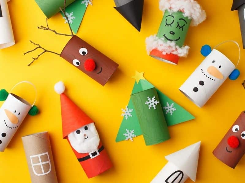 Homemade paper Christmas decorations