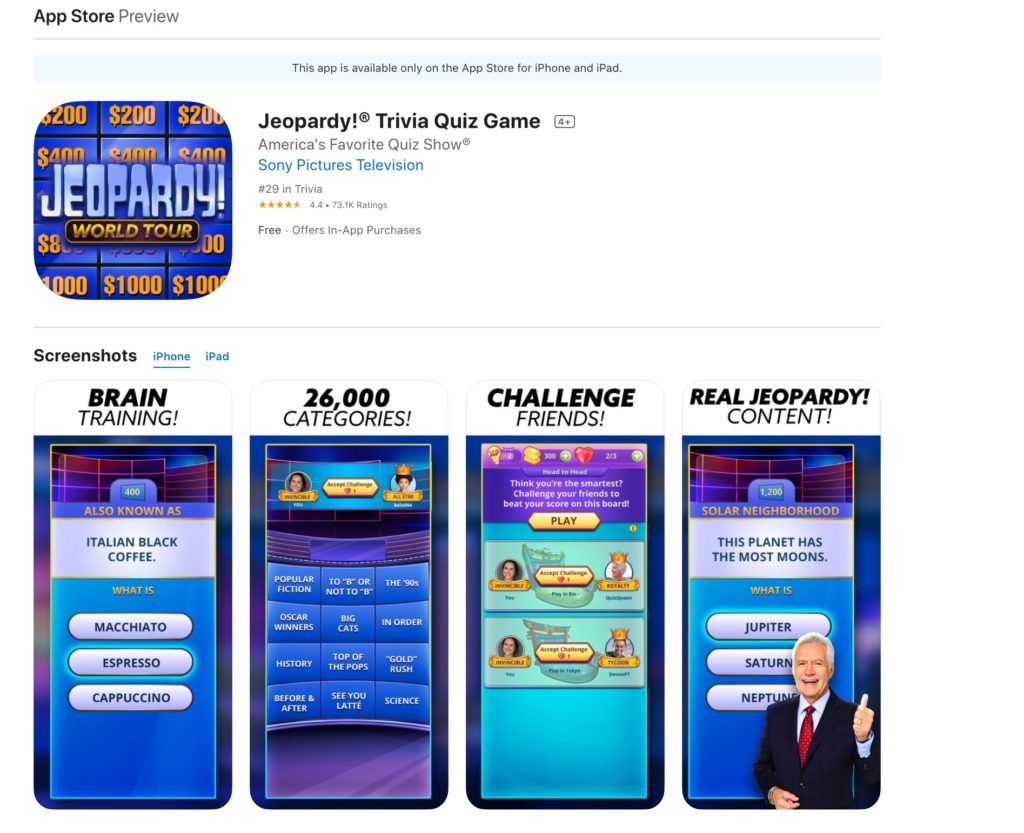 Jeopardy app